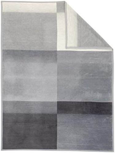 Ibena 1442/800 cotton blend cuddle blanket, 200 x 150 x 1 cm, grey