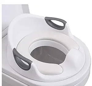 Hukimoyo Kids toilet seat for western toilet, potty training seat, kids toilet potty seat, potty trainer for baby (1 Pc) (White)