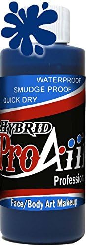 ProAiir Waterproof Hybrid Face and Body Art Paint - Blue 2.1oz (60ml) Bottle