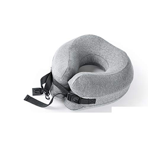 Almohada de Viaje Almohada de Cuello de Viaje de Espuma de Memoria en Forma de U Ajustable Almohadilla de Soporte Plegable Almohada de Oficina for Coche de avión for Dormir Almohada de Cuello