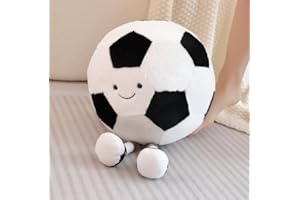 OUKEYI Cute Football Stuffed Plush Toys,Soft Football Shaped Plush Pillow,Football Stuffed Sport Throw Pillow Plush Spherical Stuffed Soft Toys CushionKids Gift (32cm/12.5inch)