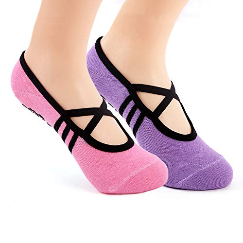 Uworth Calcetines de Yoga o Pilates Mujer Antideslizantes para Barra Ballet Danza
