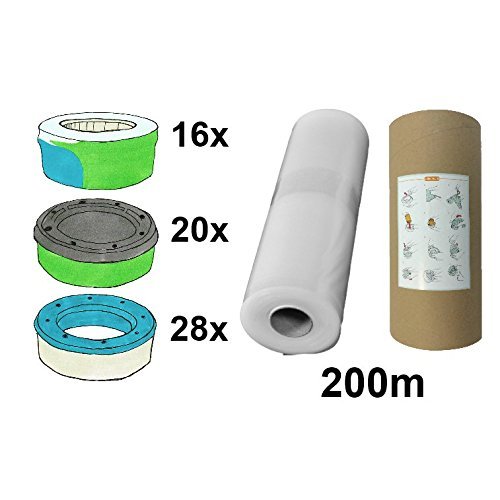 200m liner compatible with Tommee Tippee Sangenic, Angelcare and Litter Locker II - Equivalent to 16 Sangenic "fits all tubs", 20 Litter Locker II and 28 Angelcare cassettes + cardboard roll for easy refilling and storage