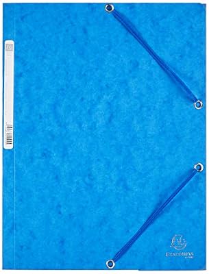 Exacompta Nature Future Chemise 3 rabats à élastique en carte lustrée Bleu Lot de 25