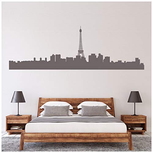 azutura Skyline di Parigi Torre Eiffel Adesivo Murale Disponibile in 5 Dimensioni e 25 Colori Nero