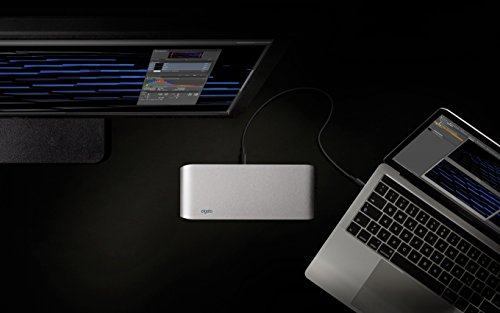 Elgato Thunderbolt 3 Dock inkl. 50 cm Thunderbolt-3-Kabel, 40Gb/s, lädt MacBook Pro mit bis zu 85 Watt auf, Unterstützung für zwei 4K-Monitore, 2x Thunderbolt 3 (USB-C), 3x USB 3.0, separate Tonein-/Ausgänge, Gigabit Ethernet, Aluminumgehäuse, für Mac - 8