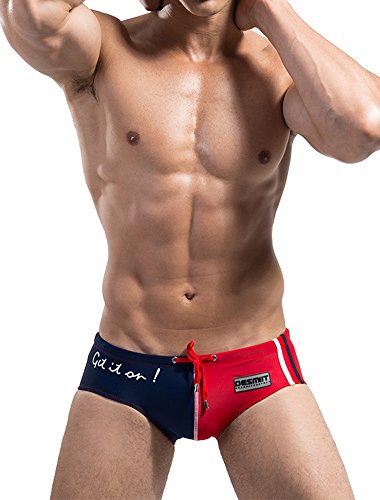 Ateid Bañador de Natación Slip para Hombre Rojo XL