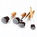 Zotop 10pcs Professional Carbonized Bamboo Handle Cosmetic Makeup Brush Set