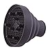 Universal Hair Dryer Diffuser-retractable Portable Silicone Folding Diffuser-black (Pack of 1)
