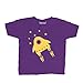 Inda-Bayi Baby-Toddler-Kids Cotton T Shirt - spaceship bright yellow on purple 1-2 Years