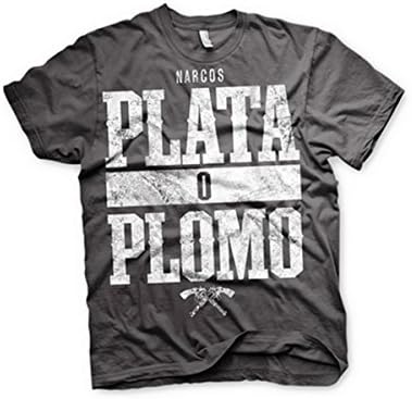 Narcos - Plata o Plomo T-Shirt - Dark Grey - Medium