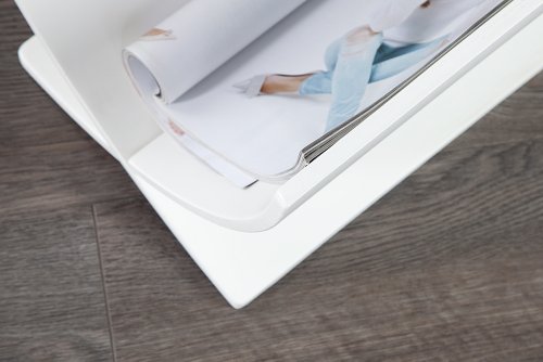 Stylischer Zeitungsständer NEWS Zeitungskorb weiss zerlegbar - 5