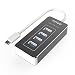 Produktbild TUTUO Aluminium USB Type C auf USB 3.0 Hub with 4* USB -A Ports Hoch Kompatibler für Macbook Pro 2017/2016, Lenovo Yoga 900, Chromebook Pixel und mehr (Grau)