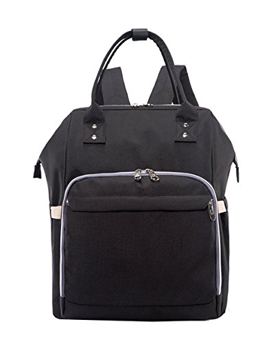 Preisvergleich Produktbild iSuperb Wickeltasche Wasserdicht Wickeltaschen Diaper Bag Rucksäcke Baby Backpack Große (Schwarz)