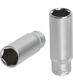 Douille Longue 6 Pans KS Tools 12 Mm - 3/8, Chrome Vanadium - Gamme CHROMEplus, Finition Chromée Robuste