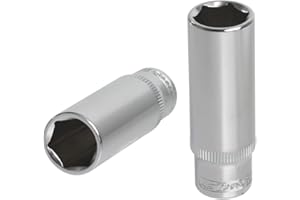 KS Tools 922.1428 - Douille longue 6 pans 1/4'' - 8mm - Gamme ULTIMATE® - En Chrome Vanadium - Finition chromée satinée