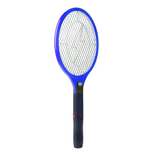 1 Elektrische Fliegenklatsche mit AKKU extra STARK /Aufladbarer elektronischer Insektenvernichter Fliegenfänger erzeugt eine elektrische Spannung im Metallgitter (Blau) STAR-LINE® - 4