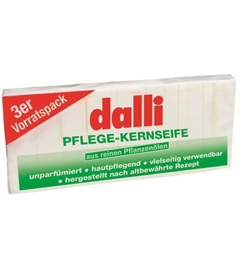 Dalli Kernseife 3 x 125g - Unparfümiert Pflanzlich