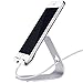 Price comparison product image Rovtop Desktop Cell Phone Stand, Cradle, Dock For all Android Smartphone, iPhone and More, up to 5.5 Inch, Accessories Desk - Silver