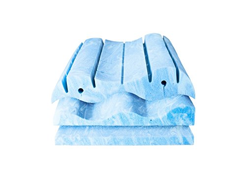 buddy wave Nackenkissen 60×33 höhenverstellbar, ergonomisches Gel Kopfkissen für Rückenschläfer und Seitenschläfer, entspannt Nacken, Rücken und HWS, Nackenstützkissen mit Gelschaum - 4