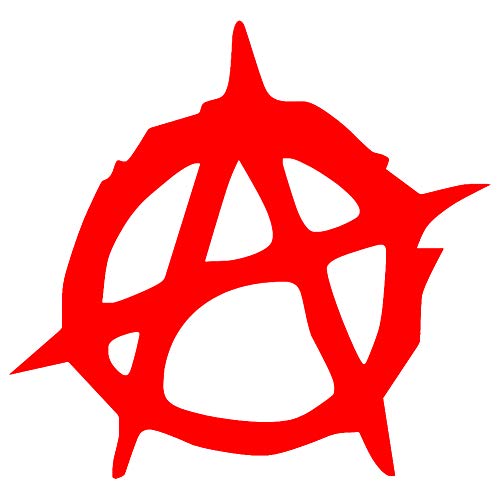 Anarchy Symbol Car-Styling Truck Body Window Decals Reflective Sticker Decor - Red