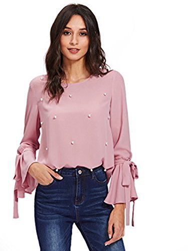 blusas con perlas de moda