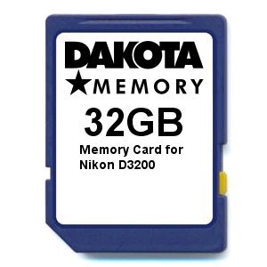 32GB Memory Card for Nikon D3200