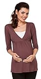 Zeta Ville - Women's Maternity Nursing Wrap Front T-shirt Top Shirt M-3XL - 372c
