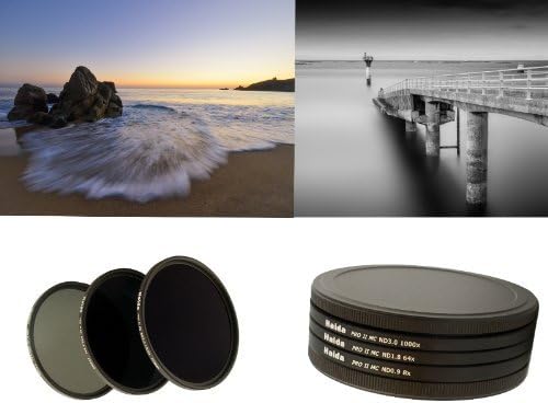 PRO II Digital MC Neutral Density Filter Set Consisting of ND8 / ND64 / ND1000 Filters 46 MM with Stack CAP Filter Container and CAP