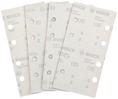 Bosch DIY 25tlg. Schleifblatt-Set verschiedene Materialien für Schwingschleifer (Körnung 40/60/80/120, 8 Löcher) - 2