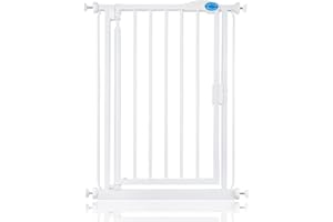 Bettacare Auto Close Stair Gate, 61cm - 66.5cm, White, Pressure Fit Safety Gate, Baby Gate, Safety Barrier for Doors Hallways and Spaces, Easy Installation
