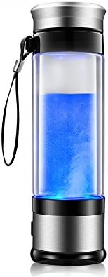 szwanju Portable Hydrogen Rich Water Ionizer Maker Transparent Water Bottle Cup Anti Aging Colorful Light Hydrogen Water Healthy Water Purifier Filter