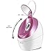 OKACHI GLIYA Nano Facial Steamer Ionic Hot Mist Face Steamer Professional Open Pores Skin Treatment for Blackhead & Acne Portable Inhaler Spa Relieve Sinus Cleansing Pores - Rose Red