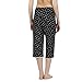 Lounge & Sleep Womens Black Heart Cropped Pyjama Bottoms 14