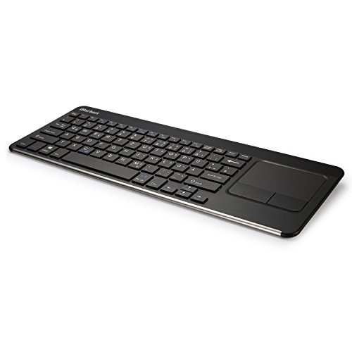 iHarbort® Ultra dünne drahtlose Wireless Bluetooth Deutsche Tastatur Keyboard Mit integriertem touchpad für Mac OS X / Windows / Linux / Android /Notebook / Laptop / Netbook / Mac Book / iPad Tablet / Samsung Galaxy Tabs / Smartphones / iPhone , (DE-Layout, Schwarz) - 2