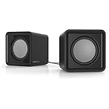 Speedlink TWOXO Stereo Speakers - USB-Lautsprecher mit Klinkenstecker für Gaming und Musik an PC/Notebook/Laptop, schwarz