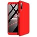 Produktbild JINICHANGWU kompatibel mit Hülle für Samsung Galaxy A7 Hülle + Panzerglas, Schale PC Full-Cover Anti-Kratzer Handyhülle Schutzhülle Case Hülle für Samsung Galaxy A7 (2018) (Rot)