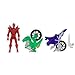Produktbild Power Rangers : Dino Super Charge – Zord Builder – Dino Cycle & T-Rex Super Charge Roter Ranger – 1 Action Figur 12 cm mit Fahrzeug