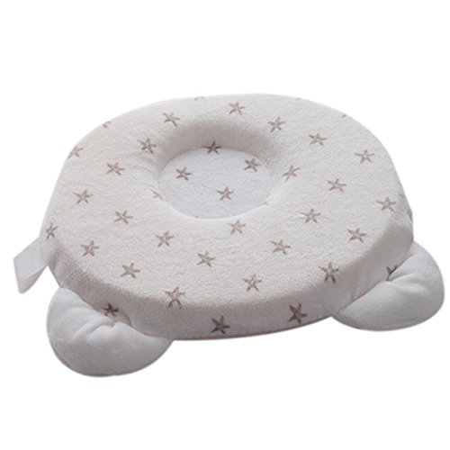 EJY Newborn Baby Infant Pillow Prevent Flat Support Pillow Cushion (grey star)
