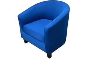 Highdi Sesselschoner Sesselüberwurf mit Elastisch Stretch Husse 2 Stück, Club Chair Schonbezug Sofabezug mit hoher Dehnung Sessel für Loungesessel Cocktailsessel (einfarbig Königsblau)