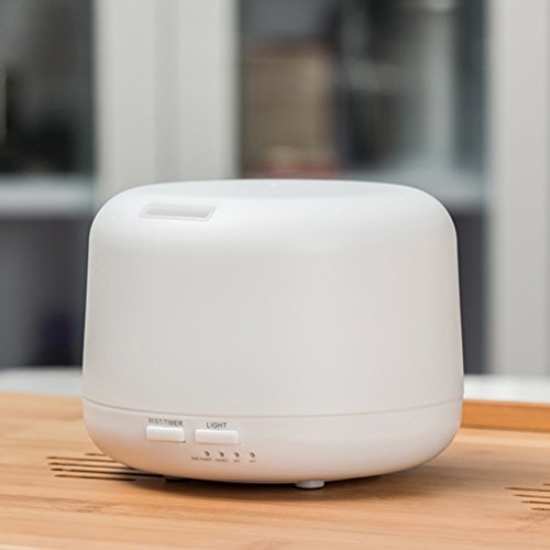 iProtect Luftbefeuchter Ultraschall Aroma Diffuser XL mit 500ml Wasserspeicher und Farbspiel in Weiß - 2