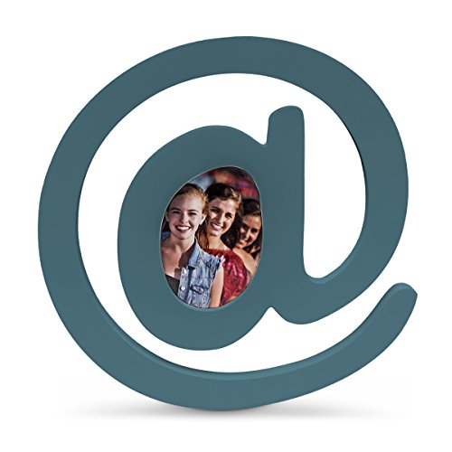 Design Bilderrahmen E-Mail-Motiv Holz 25 cm Petrol - 2