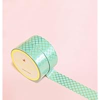 Türkis Lines Gold Foil Washi Tape for Planning • Planer und Organizer • Scrapbooking • Deko • Office • Party Supplies • Gift Wrapping • Colorful Decorative • Masking Tapes • DIY (15mm - 10 Meter)
