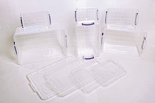 HRB Aufbewahrungsbox 1,75 - 22 L Lagerbox Box mit Deckel Stapelbox, Lebensmittelecht (3 Liter, 26x17x11,5 cm)