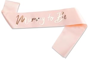 JOYVOX Elegant Pink Gold Sash, Pink Gold 'Mum-to-Be' Sash - Elegant Baby Shower Accessory, Adjustable Fit for Expectant Mothers