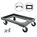 Produktbild Cablematic - Transportroller Transportwagen Rollwagen mit 4 Lenkrollen für Euronorm Behälter 4-PACK
