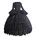 Produktbild Dorical Damen Vintage Mittelalterliche Cosplay Kleid mit Trompetenärmel Mittelalter Party Kostüm Oversize Maxikleid Partykleider