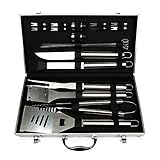 Seekavan Ensembles d'Ustensiles Barbecue, Kit Accessoires Barbecue en Acier Inoxydable, 23pcs Outil de Barbecue pour Grillades Camping Voyage Jardin