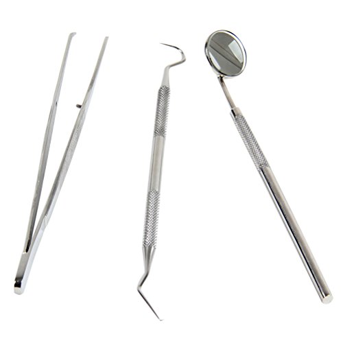 Preisvergleich Produktbild VORCOOL Dental Instruments Mundspiegel Baumwolle Zange Zahnärzte Tools Set - 3pcs