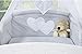 Baby Cot Bumper gray with hearts